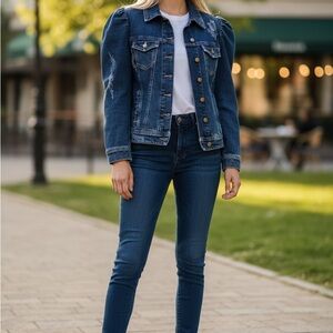 Retrofete Royal Blue Distressed ADA Jacket XS
